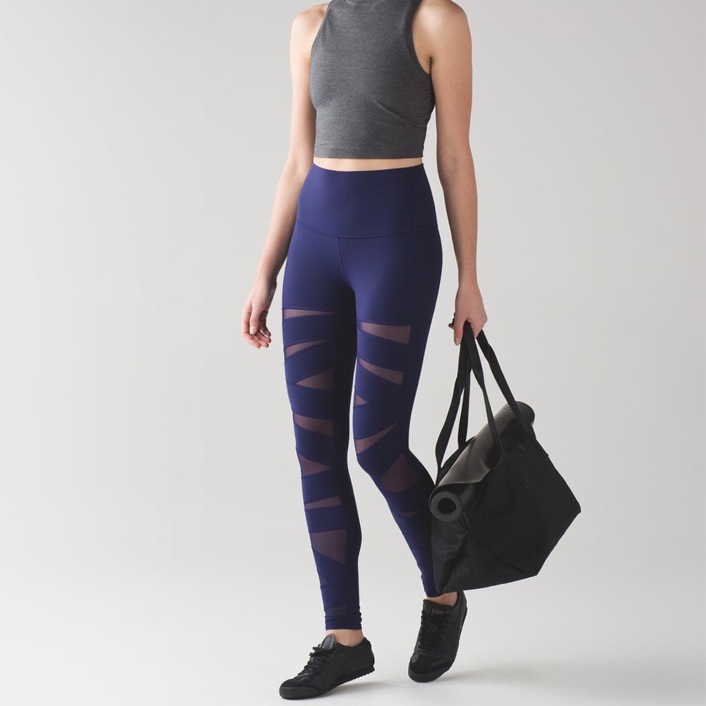 lululemon tech mesh navy Wunder Under